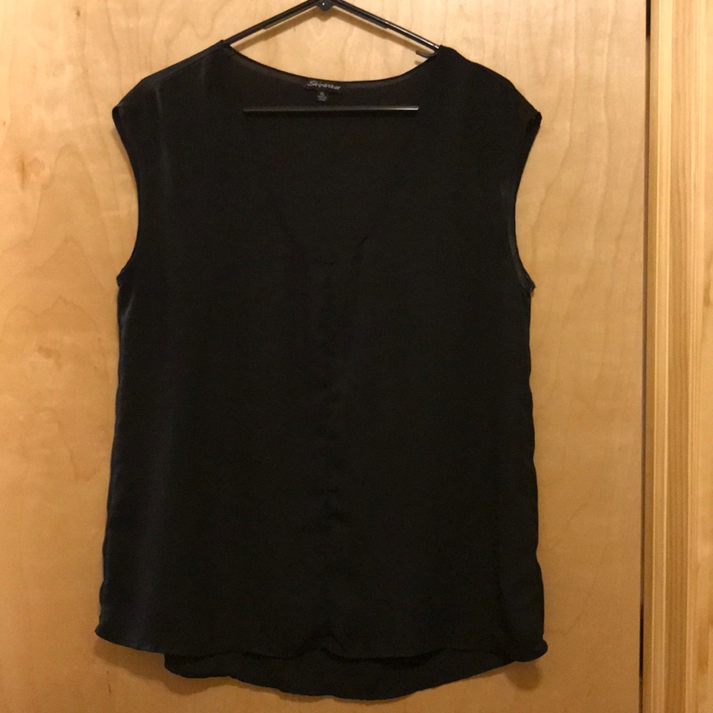 Black Tank Top v-neck Blouse